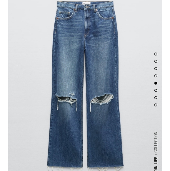 NWT Zara ripped wide legs jeans 👖 - Picture 6 of 17